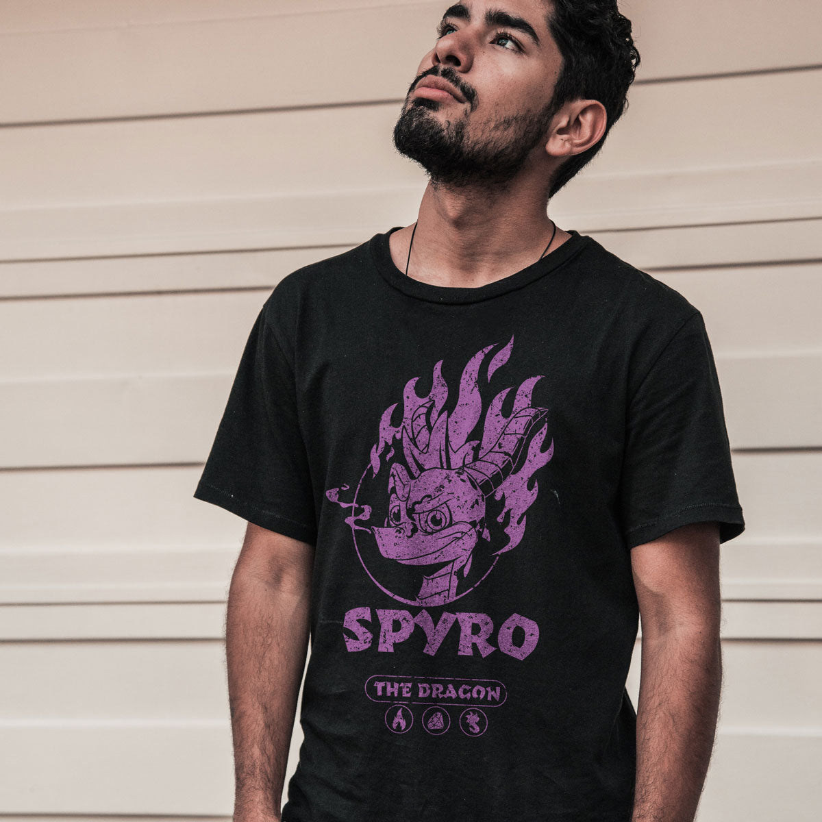 Spyro The Dragon Purple Flaming Graphic T-Shirt