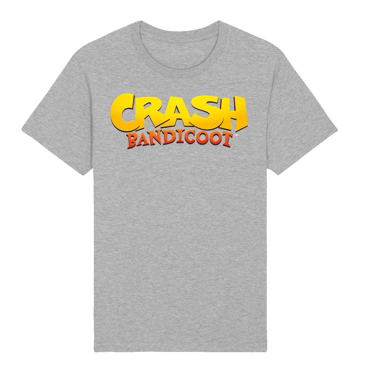 Crash Bandicoot Logo T shirt Heather Grey We Love This