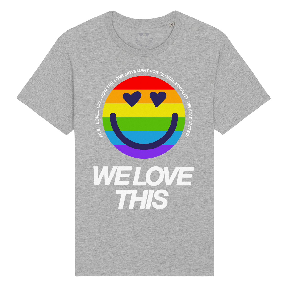 WeLoveThis Smiley Pride Grey T-Shirt