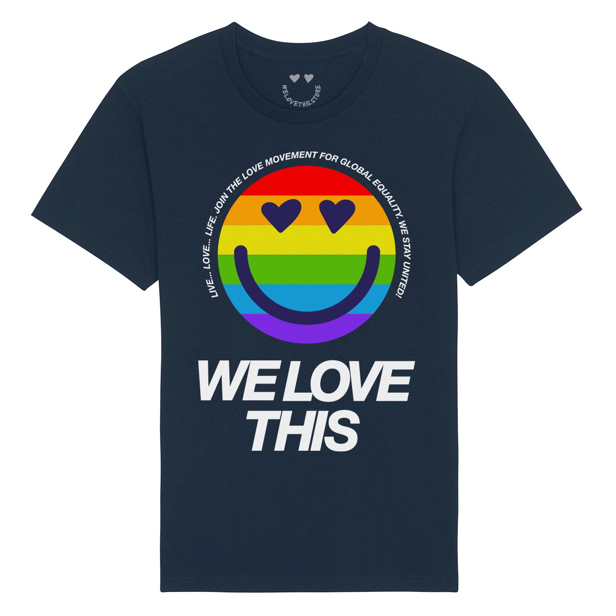 WeLoveThis Smiley Pride Navy T-Shirt