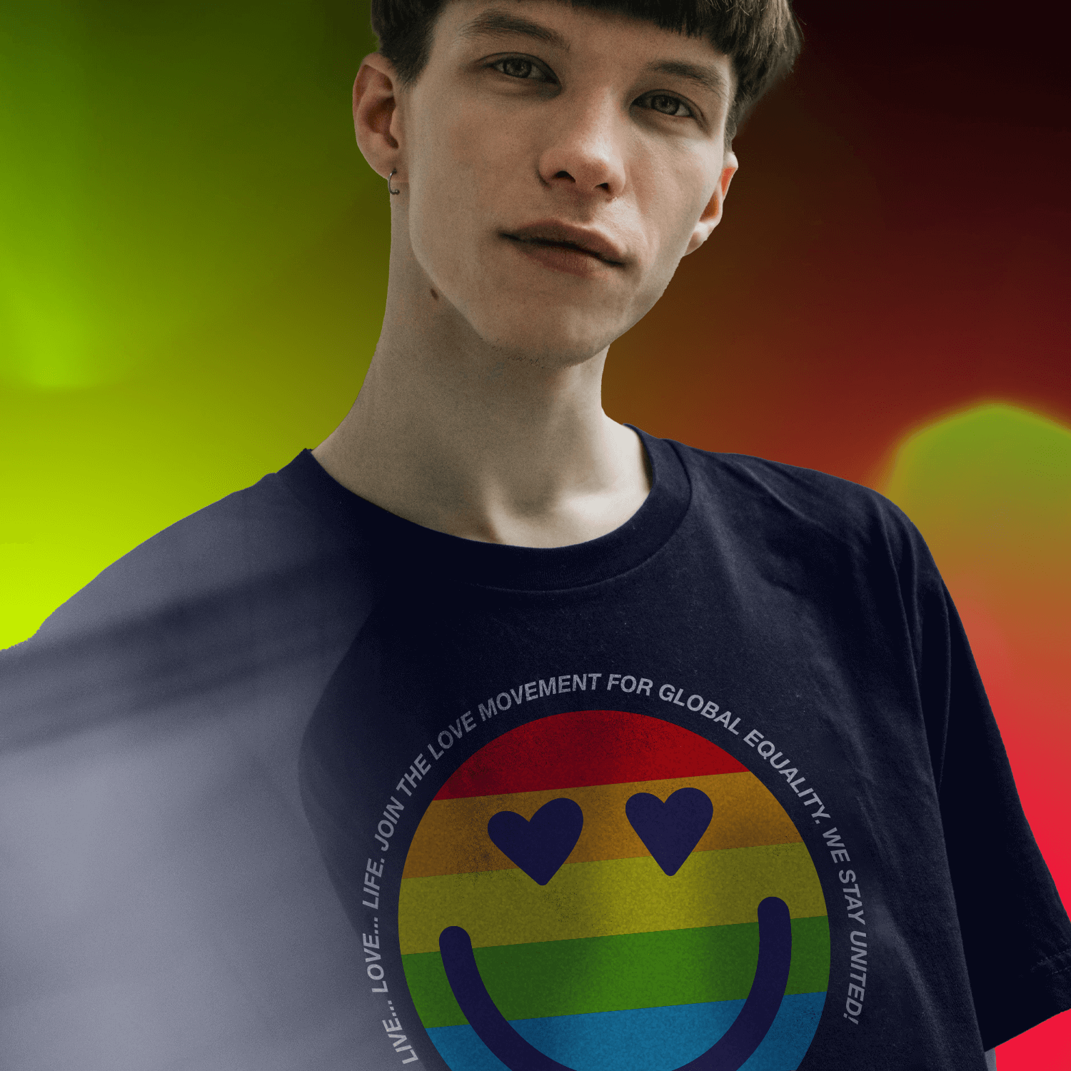 WeLoveThis Smiley Pride Navy T-Shirt