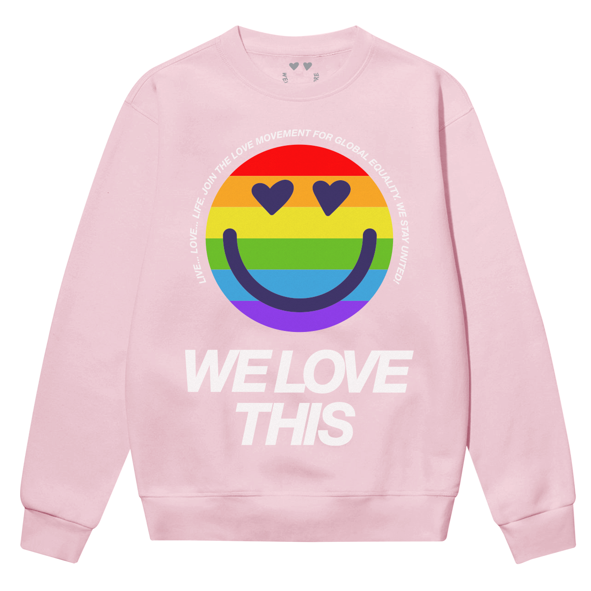 WeLoveThis Pride Smiley Pink Sweatshirt