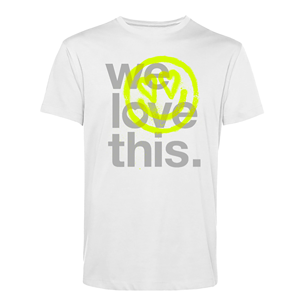 We Love This Spray Smiley White T-shirt